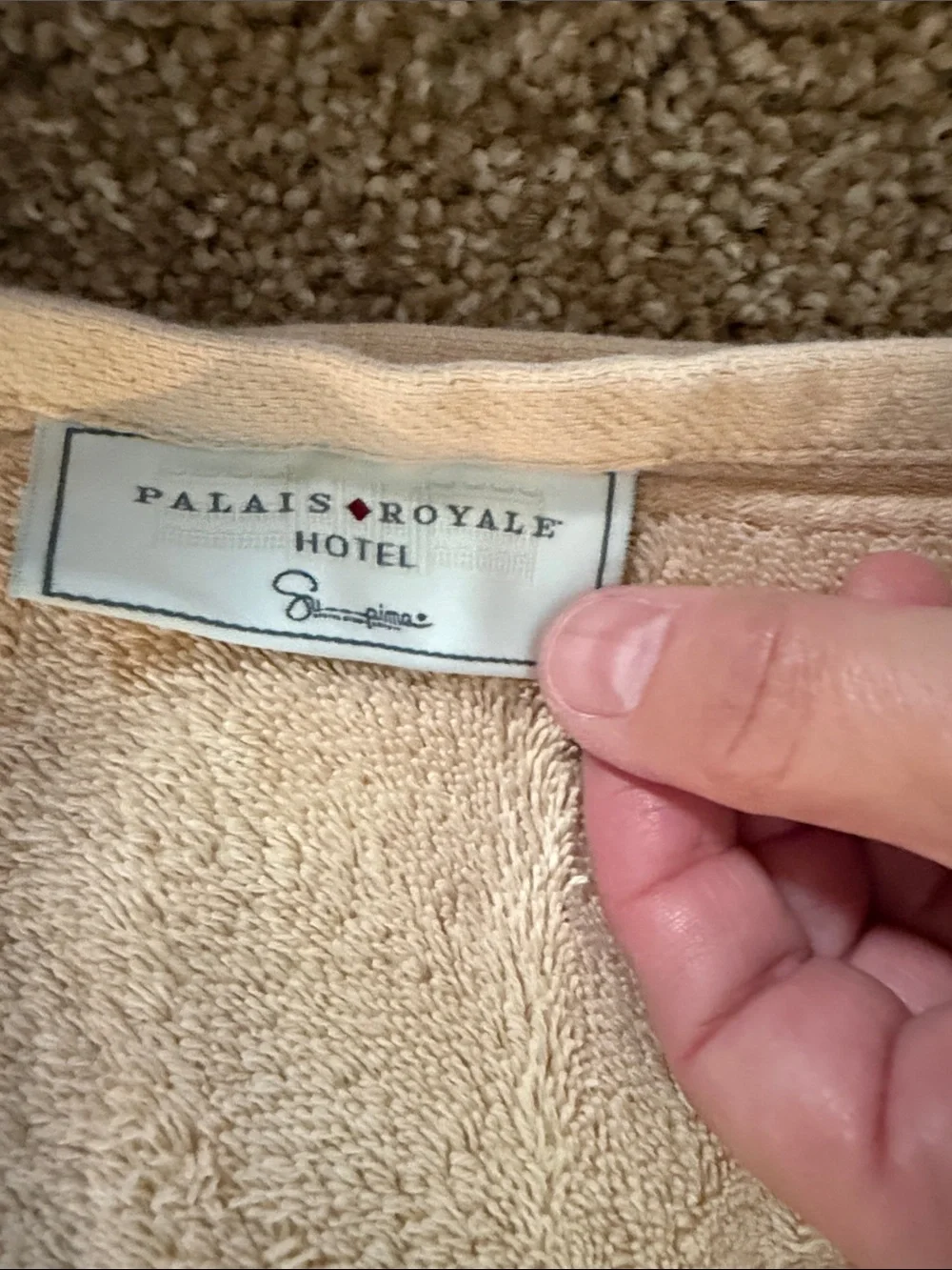 Plush Beige Bath Towels - Set of 2